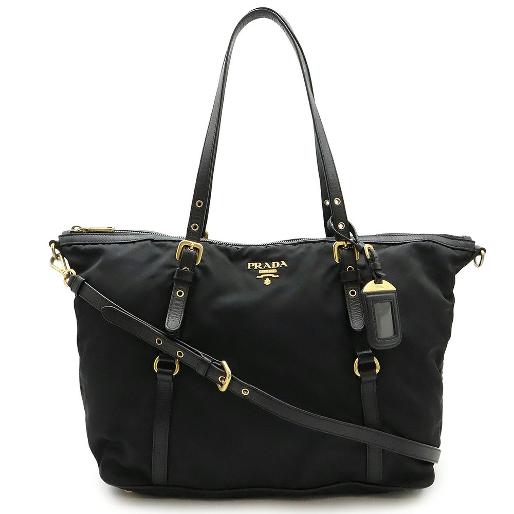 Prada Tote Bag Handbag Shoulder NERO Black